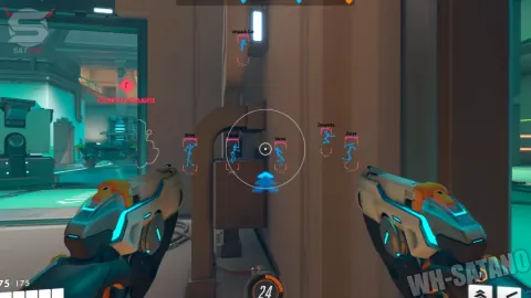 Overwatch wallhack ESP skeleton boxes on enemy heroes in competitive